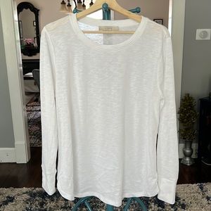 Loft white long sleeve top